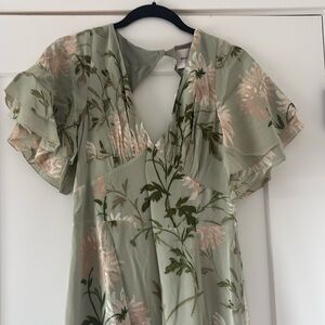 Reformation Salvia Dress Green - Size 8